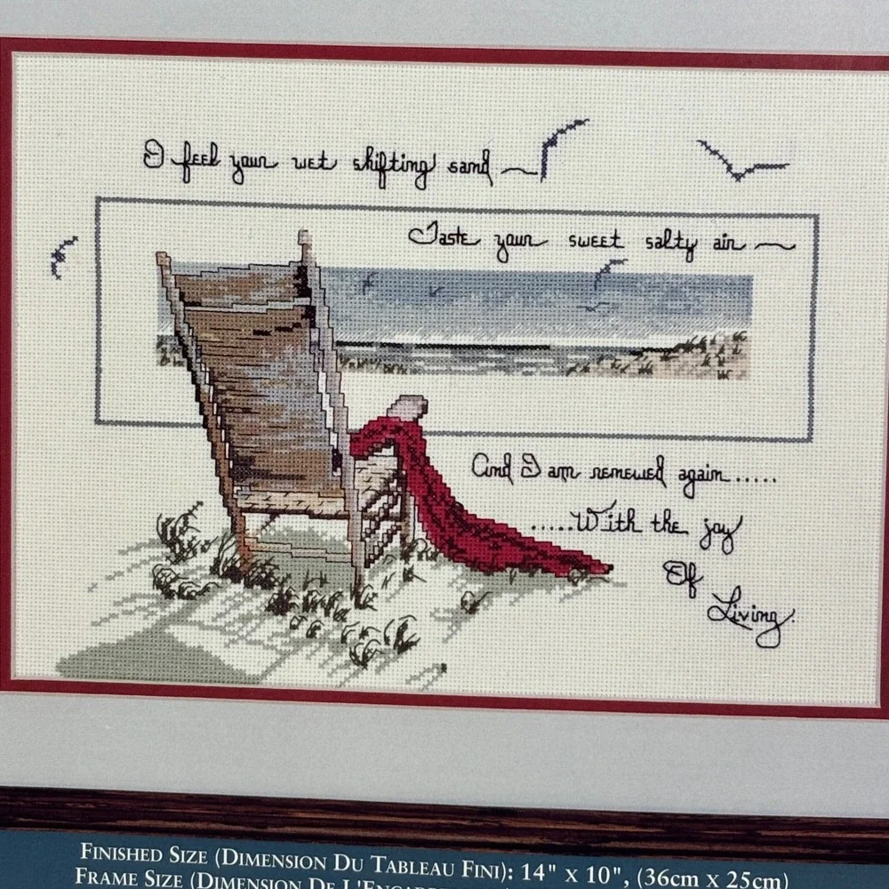 Needle Treasures Joy of Living Cross Stitch Kit 04638 Beach Chair Ocean Complete